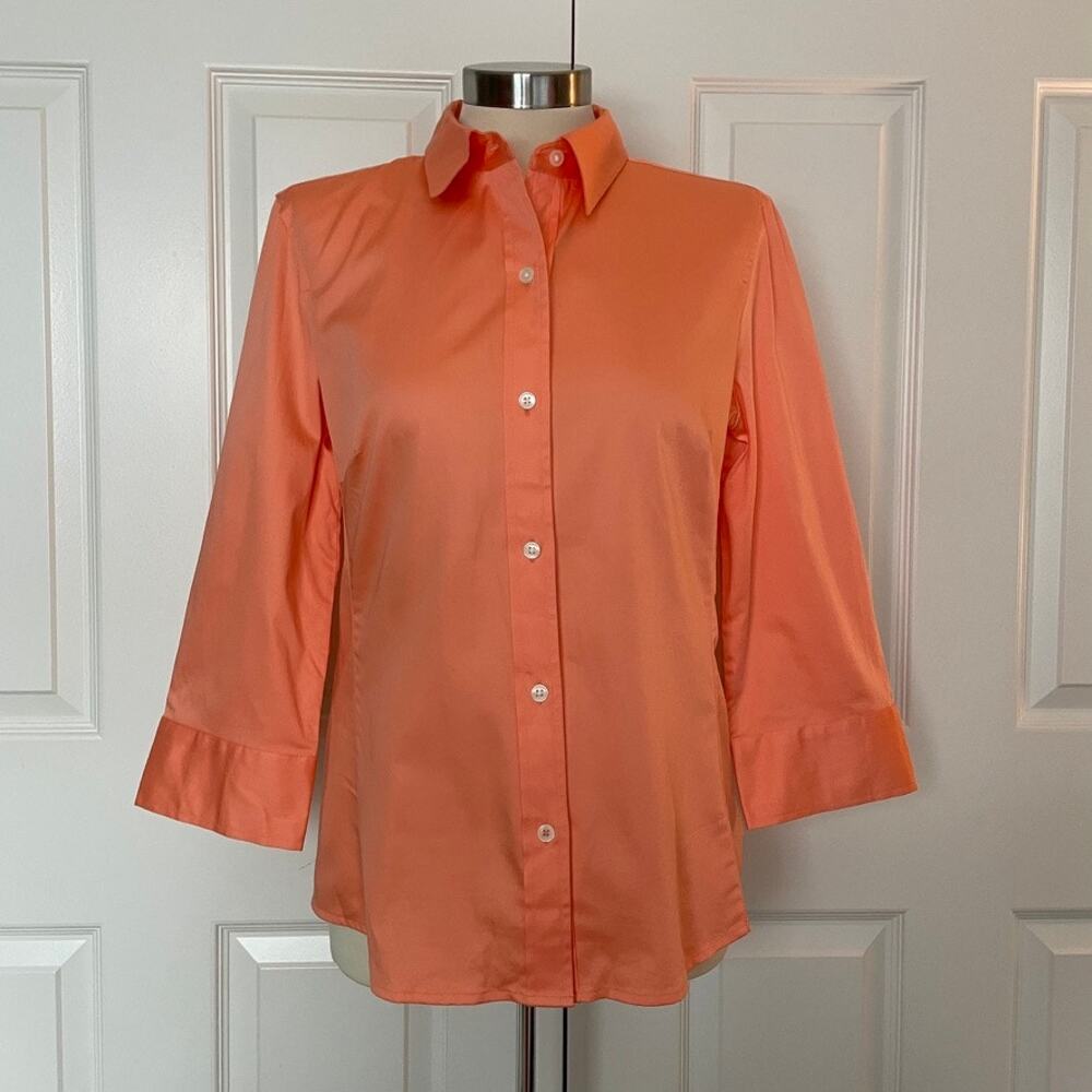 Banana Republic Fitted Stretch 3/4 Sleeve Blouse Womens Medium NWT
